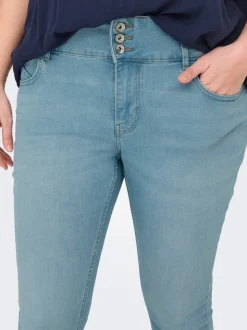 CARANNA Hohe Taille Skinny Fit Knöchellang Jeans