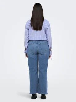 CARBILLY Hohe Taille Weiter Beinschnitt Jeans