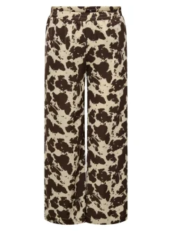 CARCOLACOW Weiter Beinschnitt Hose mit weitem Beinschnitt