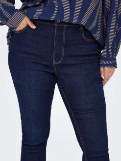 CARCRUZ Hohe Taille Skinny Fit Knöchellang Jeans