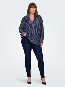 CARCRUZ Hohe Taille Skinny Fit Knöchellang Jeans