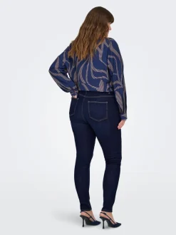CARCRUZ Hohe Taille Skinny Fit Knöchellang Jeans