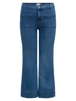 CARCYPRESS Hohe Taille Flared Knöchellang Jeans