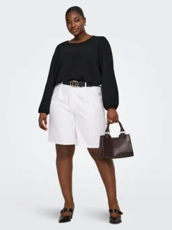 CARDAVINA-SOFT Mittlere Taille Locker geschnitten Bermuda Shorts