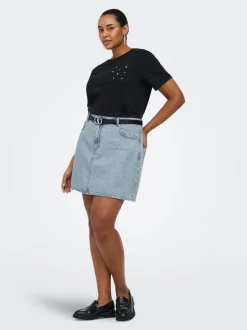CAREDEN Denim Jeansrock Kurzer Rock