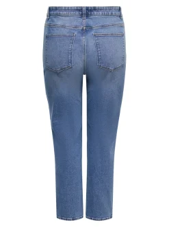 CAREMILY Hohe Taille Gerade geschnitten Knöchellang Jeans
