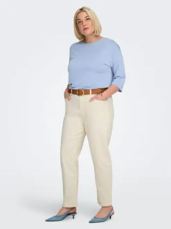 CAREMILY Hohe Taille Gerade geschnitten Jeans