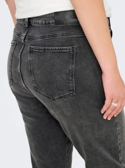 CAREMILY Hohe Taille Gerade geschnitten Jeans