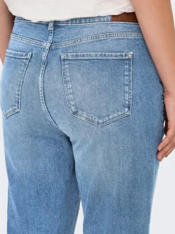 CAREMILY Hohe Taille Gerade geschnitten Jeans