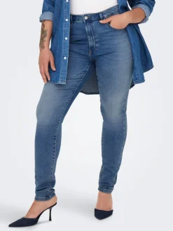 CARFOREVER Hohe Taille Skinny Fit Jeans