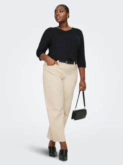 CARFRANKIE Hohe Taille Barrel Fit Knöchellang Jeans