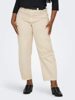 CARFRANKIE Hohe Taille Barrel Fit Knöchellang Jeans