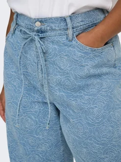 CARGIANNA Mittlere Taille Gerade geschnitten Jeans