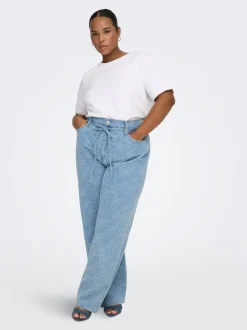 CARGIANNA Mittlere Taille Gerade geschnitten Jeans