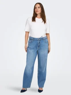 CARGIANNA Mittlere Taille Ballon Schnitt Jeans