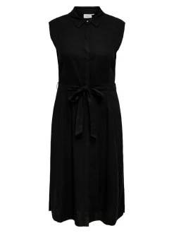 CARGOA Leinen Langes Kleid