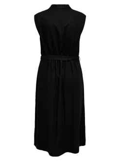 CARGOA Leinen Langes Kleid