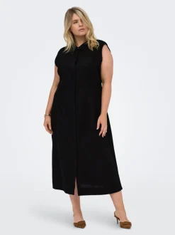 CARGOA Leinen Langes Kleid