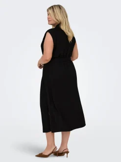 CARGOA Leinen Langes Kleid