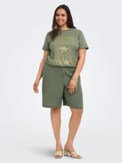 CARGOA Locker geschnitten Leinen Shorts