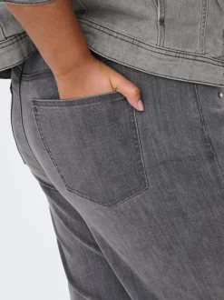 CARHOPE Hohe Taille Weiter Beinschnitt Jeans