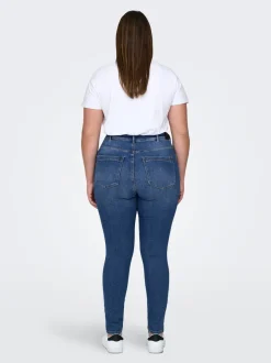 CARICONIC Hohe Taille Skinny Fit Knöchellang Jeans