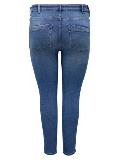 CARICONIC Hohe Taille Skinny Fit Knöchellang Jeans