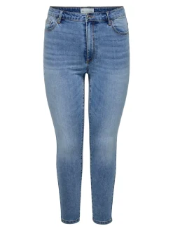 CARICONIC Hohe Taille Skinny Fit Knöchellang Jeans