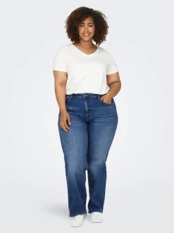 CARJUICY Hohe Taille Weiter Beinschnitt Jeans