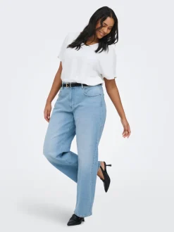 CARJUICY Hohe Taille Weiter Beinschnitt Jeans