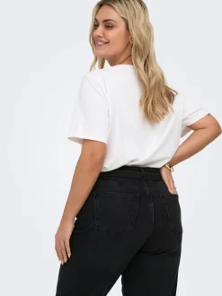 CARJULLES Mittlere Taille Weiter Beinschnitt Jeans