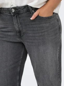CARJULLES Mittlere Taille Weiter Beinschnitt Jeans