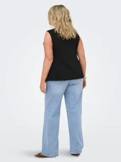 CARJULLES Mittlere Taille Weiter Beinschnitt Jeans