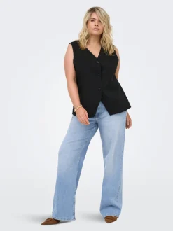 CARJULLES Mittlere Taille Weiter Beinschnitt Jeans