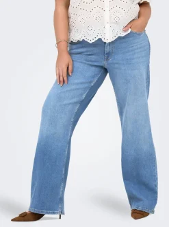 CARJULLES Niedrige Taille Weiter Beinschnitt Jeans