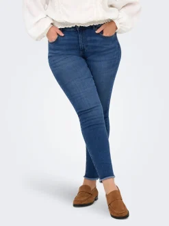CARLACE Mittlere Taille Skinny Fit Knöchellang Jeans