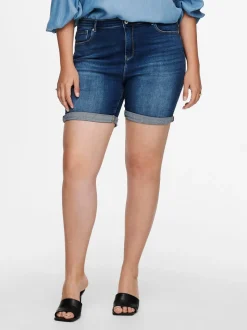 CARLAOLA Hohe Taille Skinny Fit Jeans-Shorts