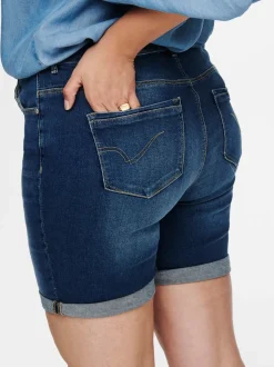 CARLAOLA Hohe Taille Skinny Fit Jeans-Shorts