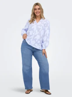 CARMADISON Hohe Taille Weiter Beinschnitt Jeans
