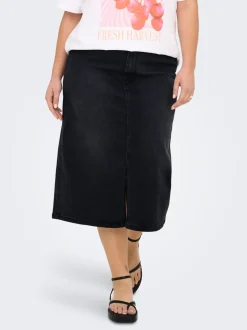 CARROSE Denim Jeansrock Midirock
