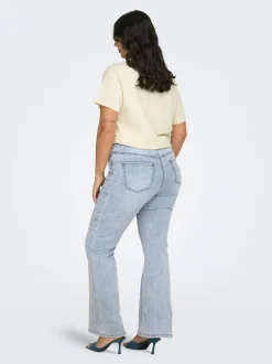 CARROSE Hohe Taille Retro-Fit, ausgestellt Jeans