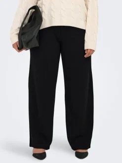 CARSANIA Normal geschnitten Hose mit weitem Beinschnitt