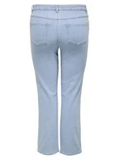 CARSNOW Hohe Taille Gerade geschnitten Jeans