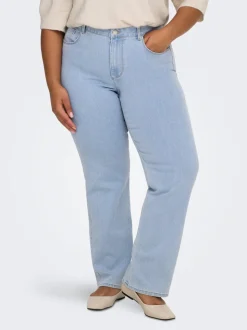 CARSNOW Hohe Taille Gerade geschnitten Jeans