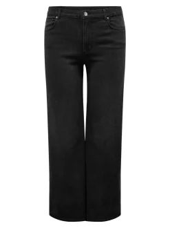 CARSNOW Hohe Taille Weiter Beinschnitt Jeans