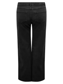 CARSNOW Hohe Taille Weiter Beinschnitt Jeans