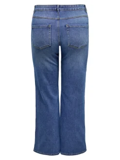 CARSNOW Hohe Taille Weiter Beinschnitt Jeans