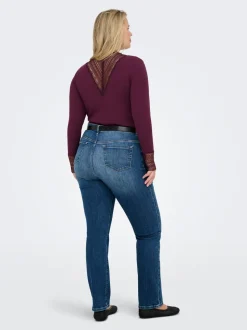 CARSUI Mittlere Taille Slim Fit Knöchellang Jeans