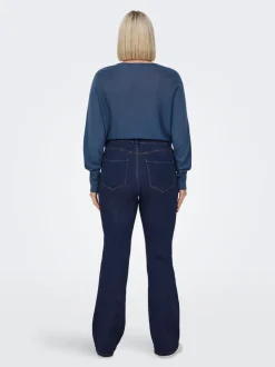 CARTHUNDER Mittlere Taille Flared Jeans