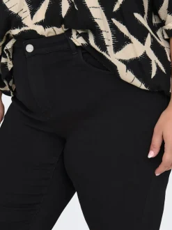 CARTHUNDER Mittlere Taille Flared Jeans